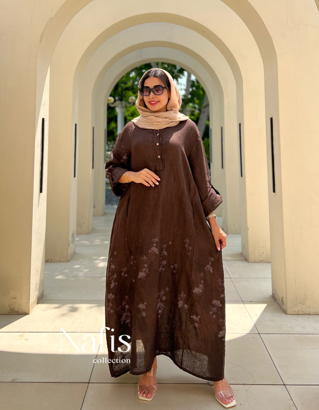 پیراهن ساحلی لینن شهرزاد