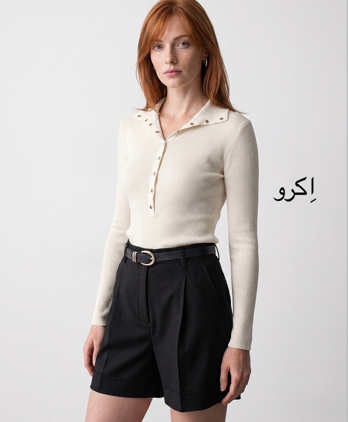بافت یقه دکمه دار دیلوین